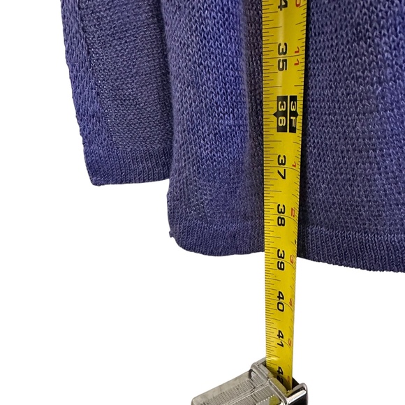 J Jill Long Length Duster Open Front Cardigan Womens XL Linen Blend Lagenlook - Picture 12 of 16